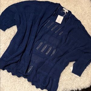 Jessica Simpson Deep Blue Women's Cardigan size L/XL NWT